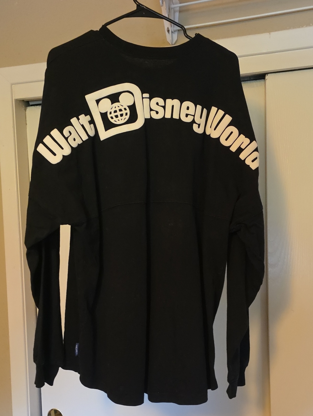 Disney Black Crewneck with White Walt Disney World Arch Logo